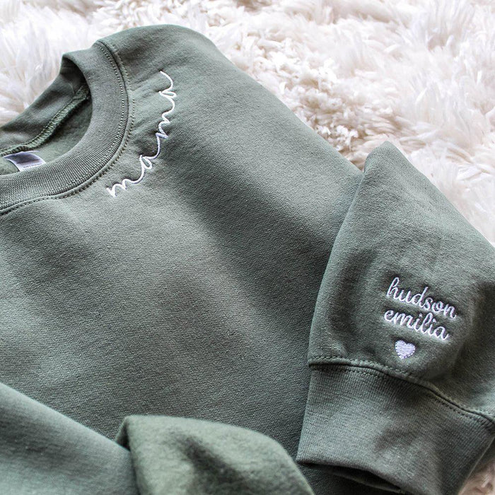 Custom Mama Sweatshirt Embroidered – Celebrate Motherhood with Style