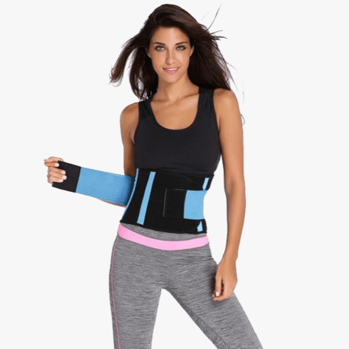 Blue slimfit waist shaper.