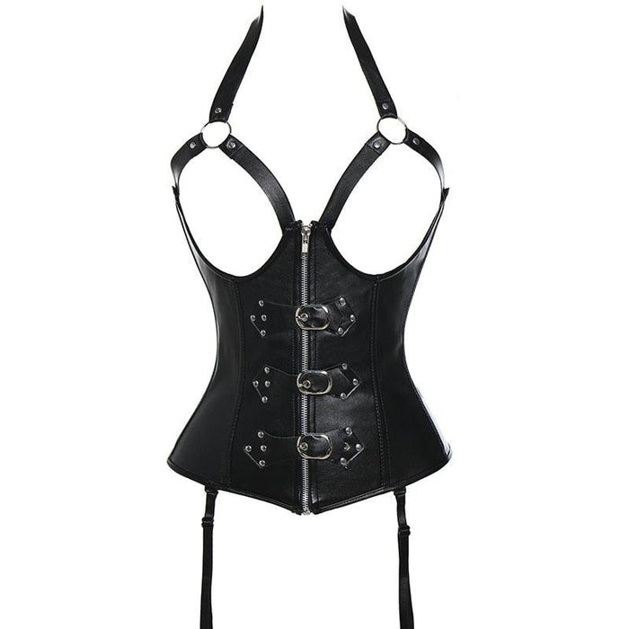 Steampunk Gothic Leather Corset – Vintage-Inspired Waist Shaper