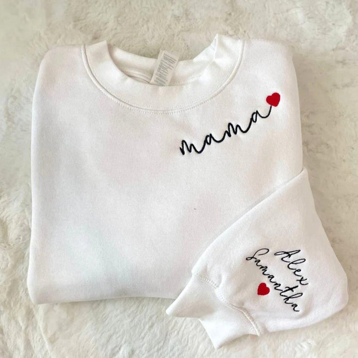 Custom Mama Sweatshirt Embroidered – Celebrate Motherhood with Style