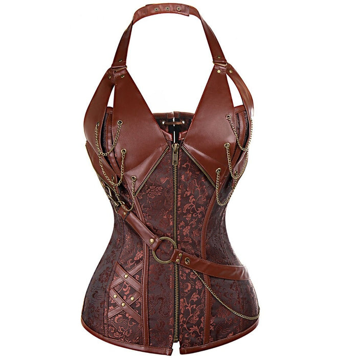 Fashionable Printed Leather Corsets