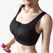 Adjustable Black Sports Bra for women.