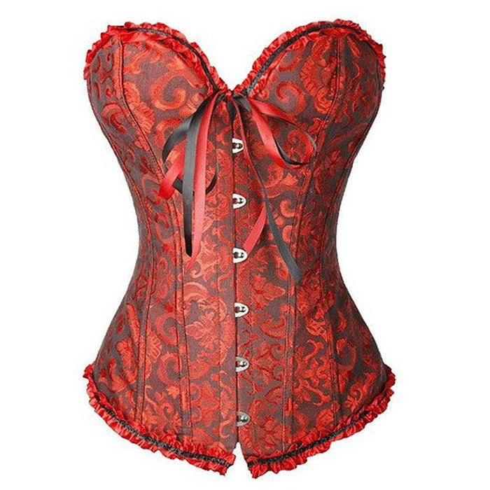 Lace-Up Embroidered Corset – Sculpt and Shape Your Waistline