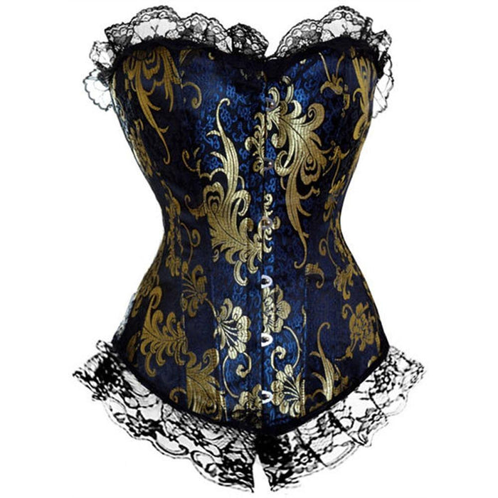 Lace-Up Embroidered Corset – Sculpt and Shape Your Waistline