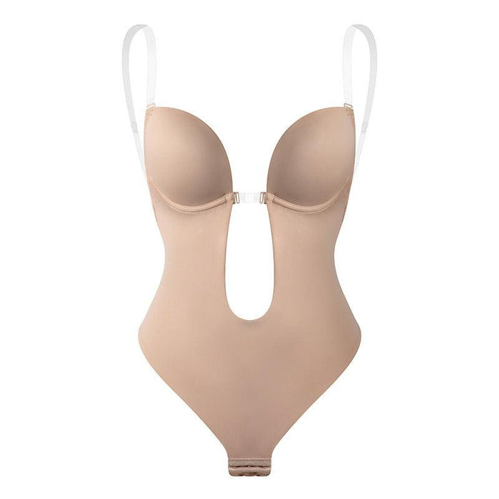 V-Neck Strapless Backless Bodysuit Shapewear — Secret Slim Wear