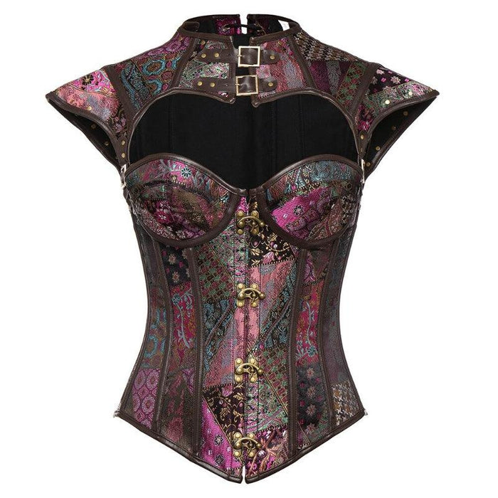 Steel Boned Corset Punk – Adjustable Lace-Up Waist Shaper