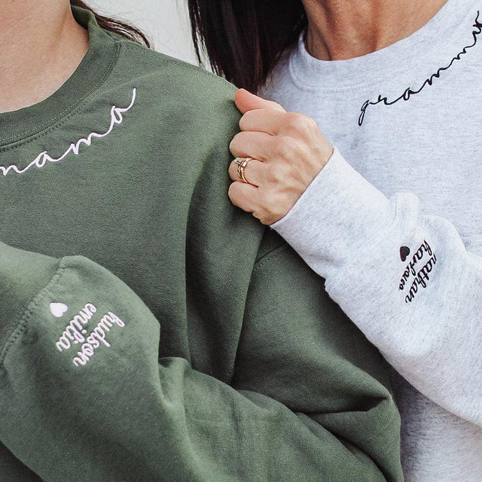 Custom Mama Sweatshirt Embroidered – Celebrate Motherhood with Style