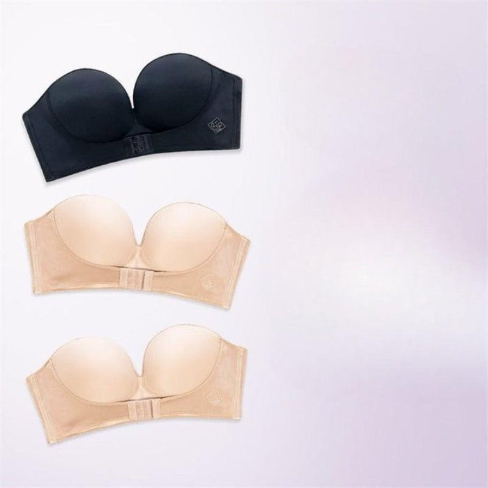 Wireless Front Buckle Strapless Bra