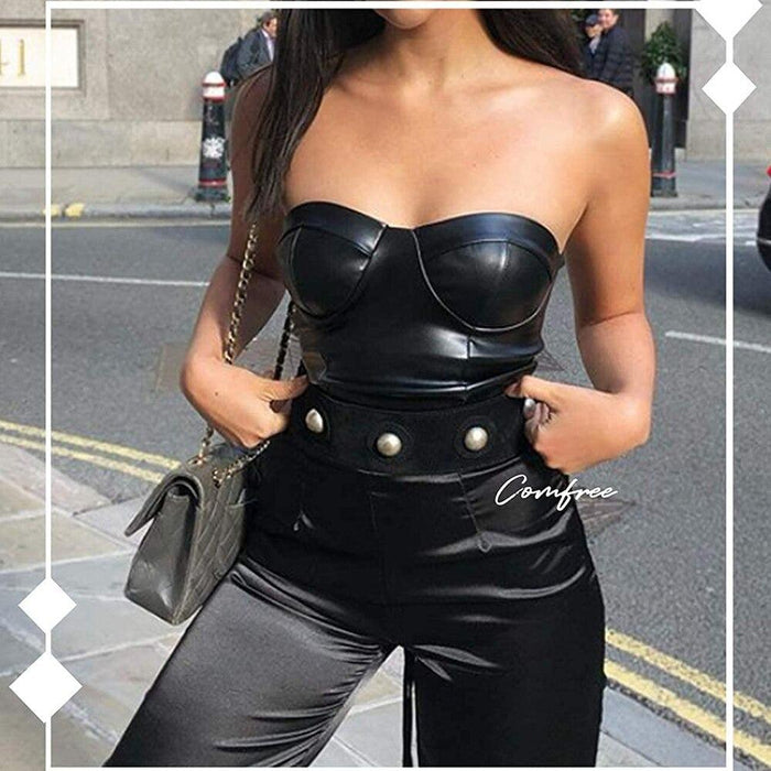 PU Leather Corset Top – Stylish and Comfortable Fit