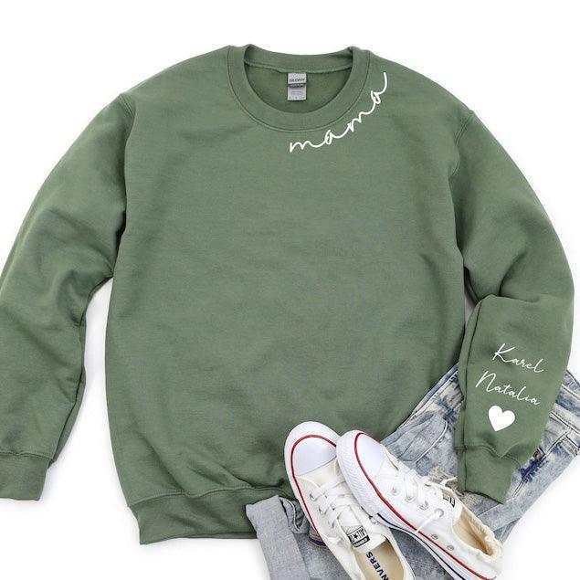 Custom Mama Sweatshirt Embroidered – Celebrate Motherhood with Style