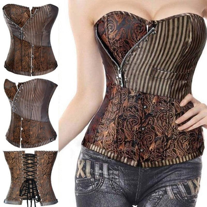 Corset Top Waist Printed Clothing