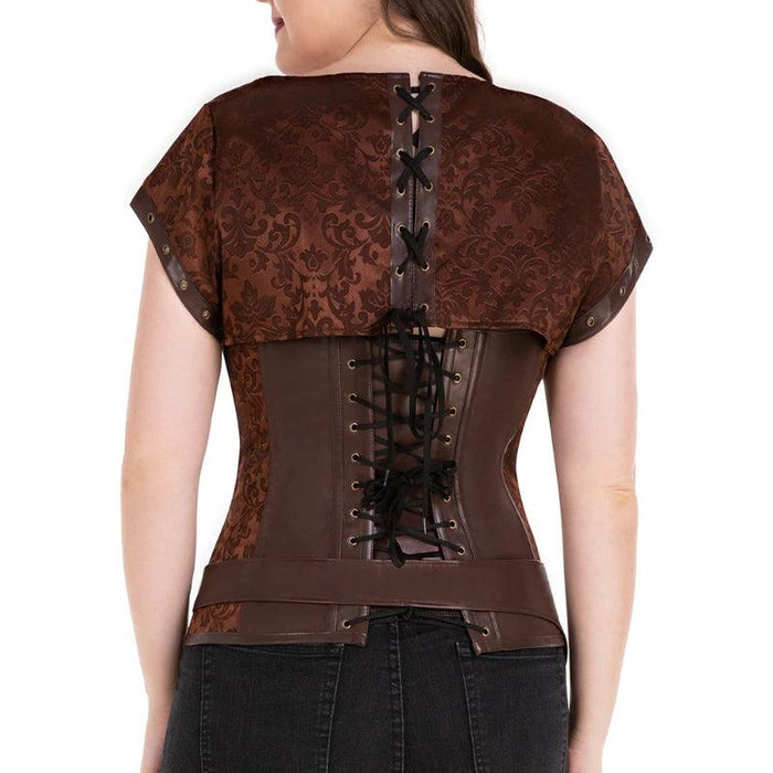 Steel Boned Corset Punk – Adjustable Lace-Up Waist Shaper