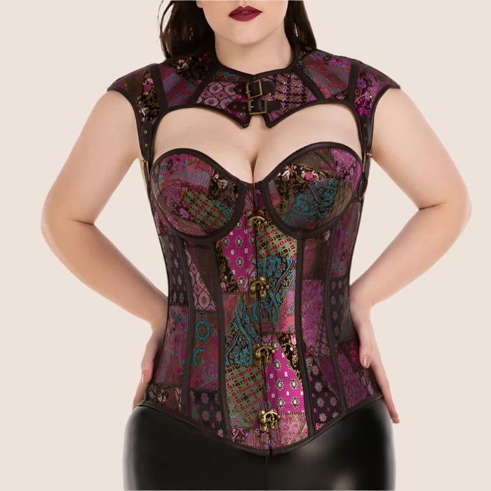 Steel Boned Corset Punk – Adjustable Lace-Up Waist Shaper