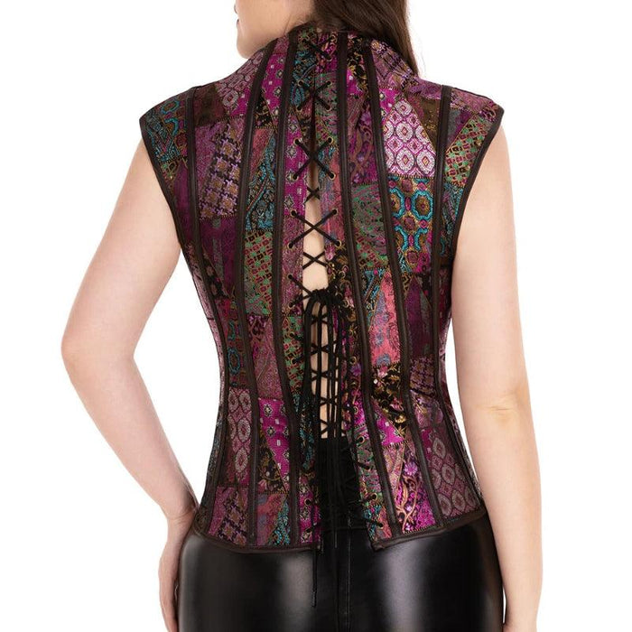 Steel Boned Corset Punk – Adjustable Lace-Up Waist Shaper
