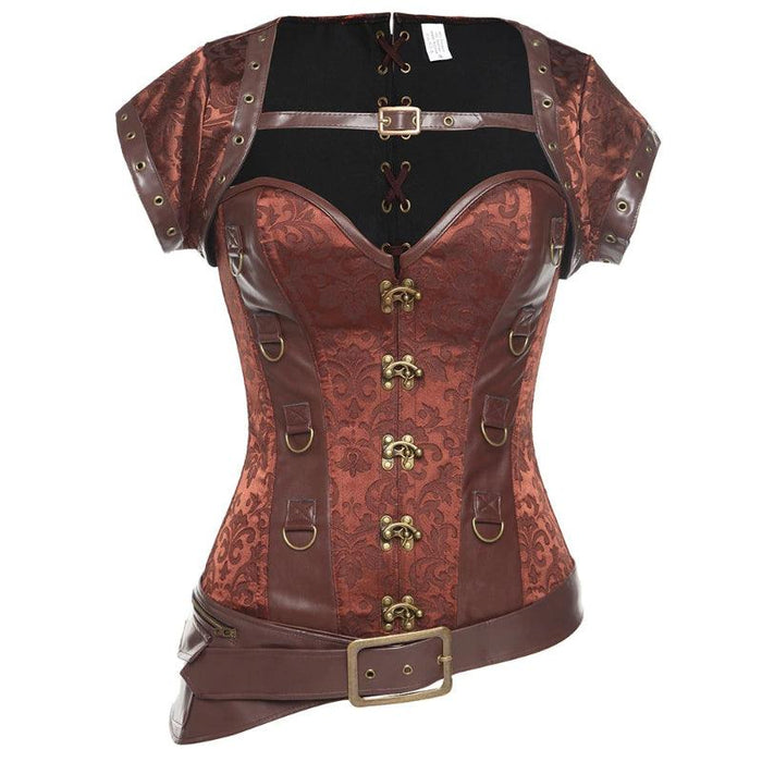 Steel Boned Corset Punk – Adjustable Lace-Up Waist Shaper