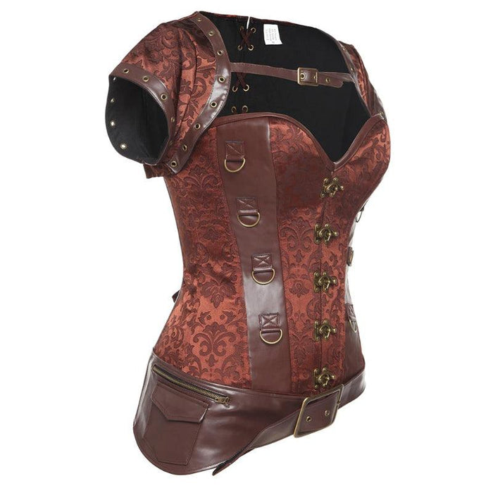 Steel Boned Corset Punk – Adjustable Lace-Up Waist Shaper