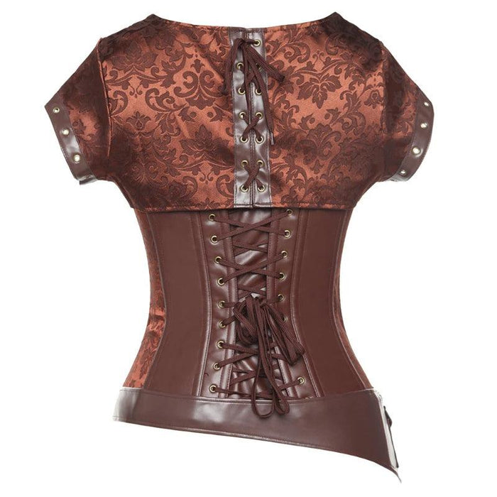 Steel Boned Corset Punk – Adjustable Lace-Up Waist Shaper