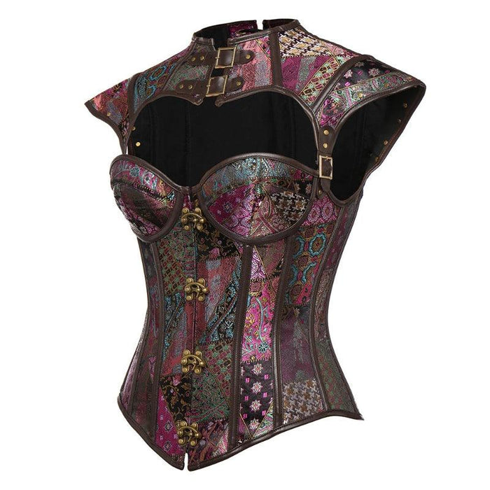Steel Boned Corset Punk – Adjustable Lace-Up Waist Shaper