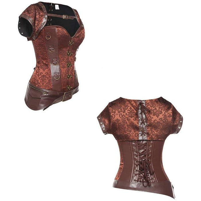 Steel Boned Corset Punk – Adjustable Lace-Up Waist Shaper